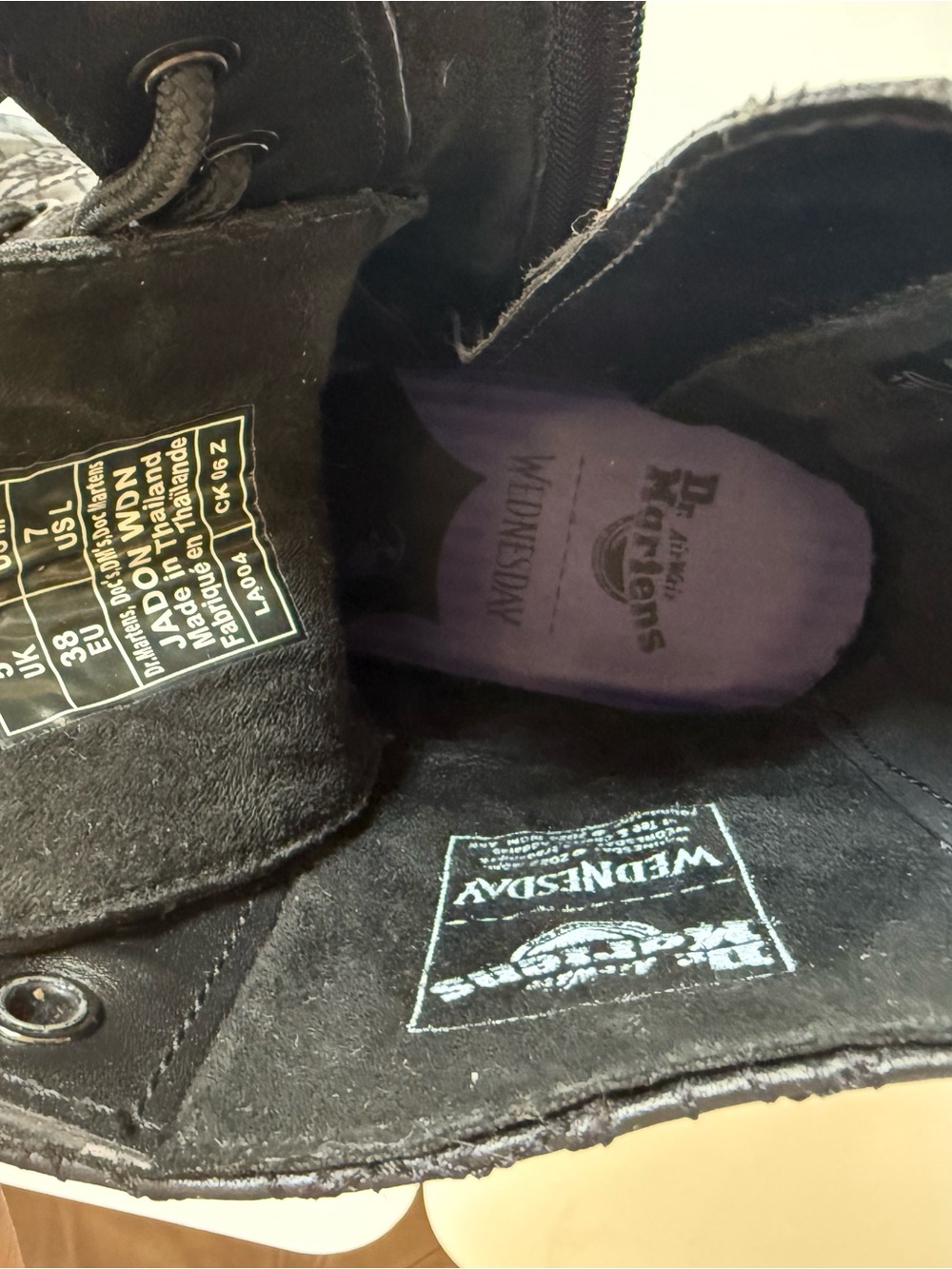 Dr. Martens Jadon Wednesday Leather Platform Boots Black Multi Size Nappa Lux - Picture 5 of 5